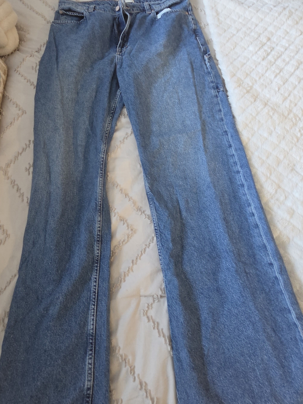 We The Free Wide-Leg Denim Jeans in Blue Wash